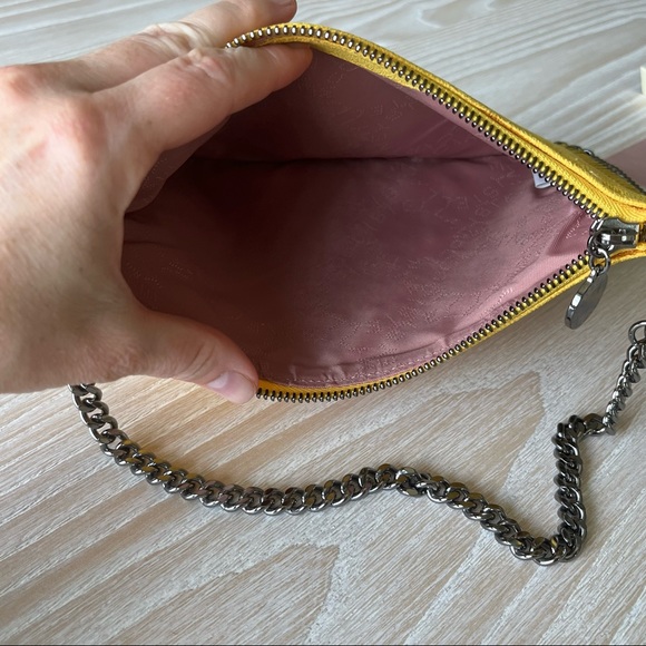 Stella McCartney Falabella Pouchette Bag Yellow Vegan Leather NEW - Picture 13 of 16
